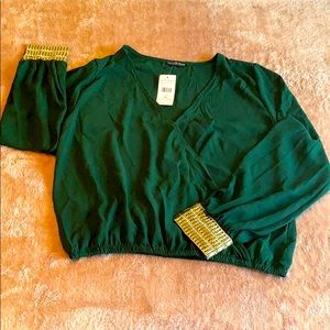 Glitz & Glam Surplice Crop NWT